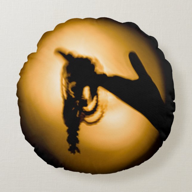 Spiritual Rosary Tasbeeh Art Round Pillow (Front)