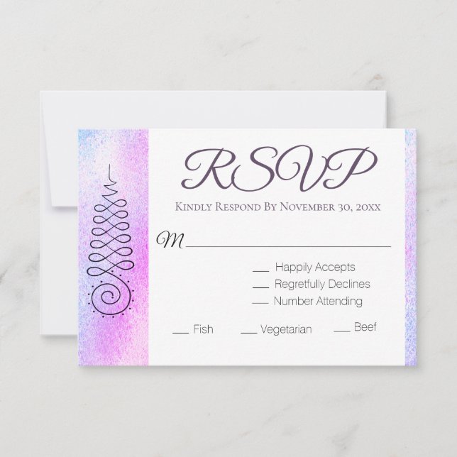 *~* Spiritual Sacred Geometry Nirvana RSVP Card (Front)