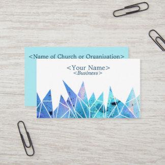 Spiritual Scattered Blue Triangle business Card
