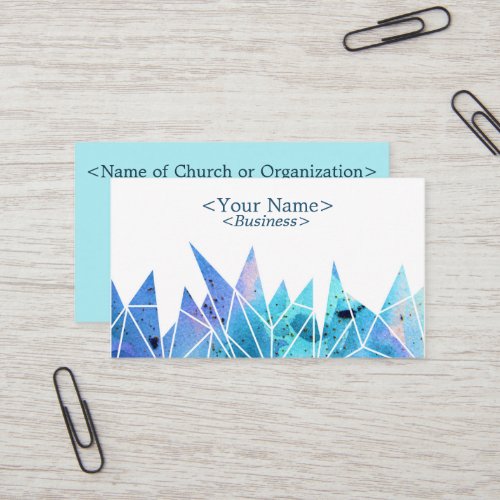 Spiritual Scattered Blue Triangle business Card