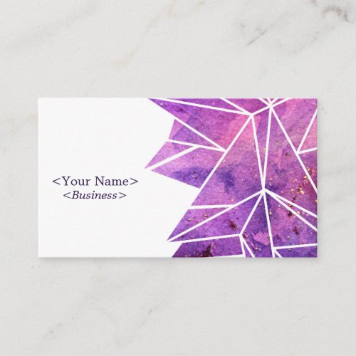 Spiritual Scattered Purple Triangle business Card
