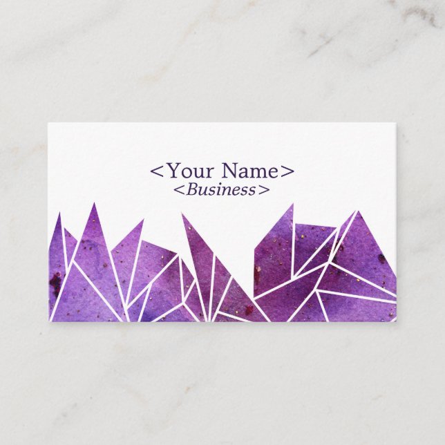 Spiritual Scattered Purple Triangle business Card (Front)