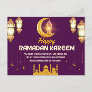 Spiritual Splendor: Illuminate Ramadan Kareem Holiday Postcard