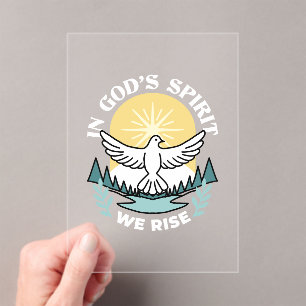 Spiritual Strength in God – Uplifting Christian Acrylic Invitations