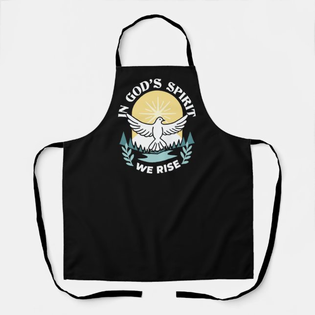 Spiritual Strength in God – Uplifting Christian Apron (Front)