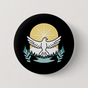 Spiritual Strength in God – Uplifting Christian Button