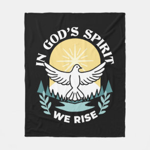 Spiritual Strength in God – Uplifting Christian Fleece Blanket