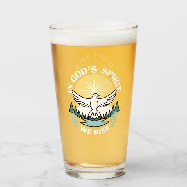 Spiritual Strength in God – Uplifting Christian Glass (Front Filled)