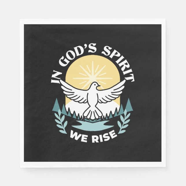 Spiritual Strength in God – Uplifting Christian Napkins (Front)