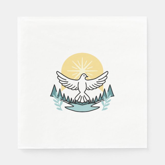 Spiritual Strength in God – Uplifting Christian Napkins (Front)