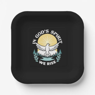 Spiritual Strength in God – Uplifting Christian Paper Plates