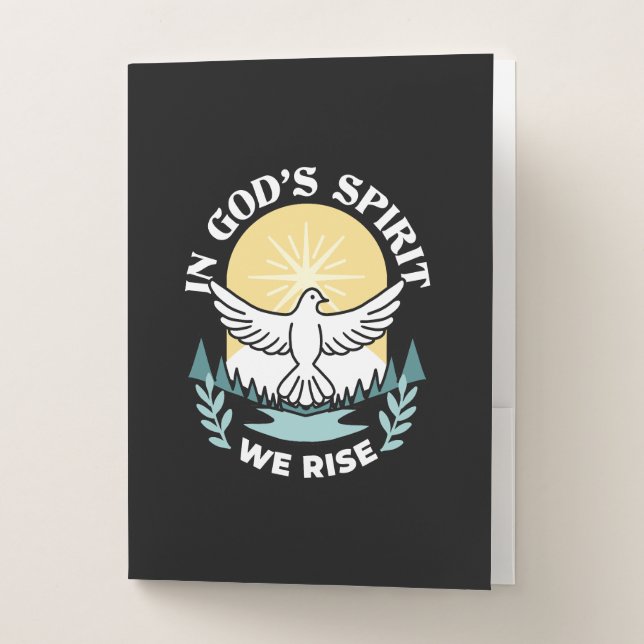 Spiritual Strength in God – Uplifting Christian Pocket Folder (Front)