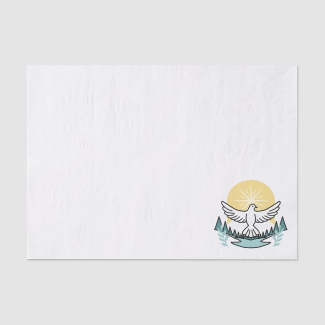 Spiritual Strength in God – Uplifting Christian Tissue Paper (Front)
