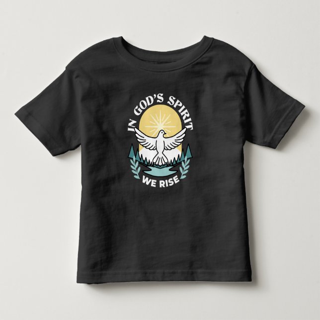 Spiritual Strength in God – Uplifting Christian Toddler T-shirt (Front)