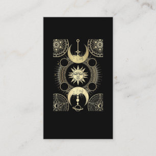 Spiritual Sun and Moon Art Astrology Signs Business Card