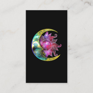 Spiritual Sun Moon Galaxy Business Card