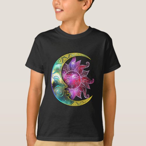Spiritual Sun Moon Galaxy T_Shirt