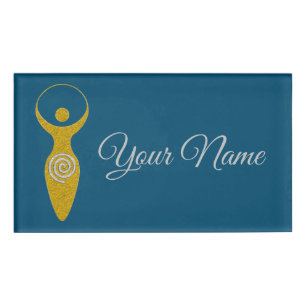 Spiritual Symbol - Goddess Of Earth Gaya 1 Flamele Name Tag