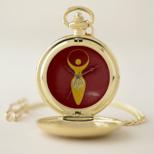 Spiritual Symbol - Goddess Of Earth Gaya 1 Flamele Pocket Watch
