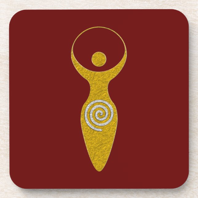 Spiritual Symbol - Goddess Of Earth Gaya 1 Neck Ti Beverage Coaster (Front)