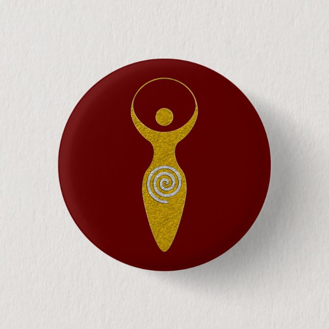 Spiritual Symbol - Goddess Of Earth Gaya 1 Neck Ti Button (Front)