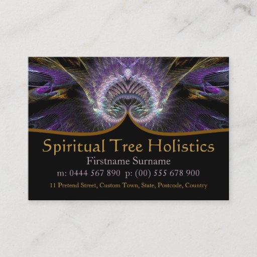 Customizable Spiritual Tree Holistic Business Cards