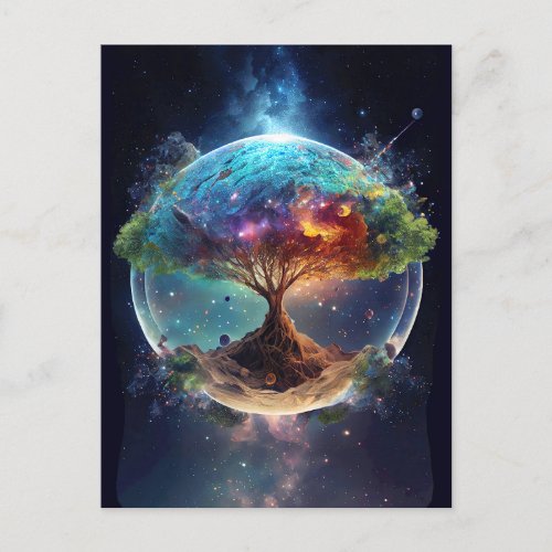 Spiritual Tree of Life Holiday Postcard