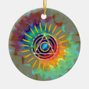 Spiritual Tyedye Ceramic Ornament