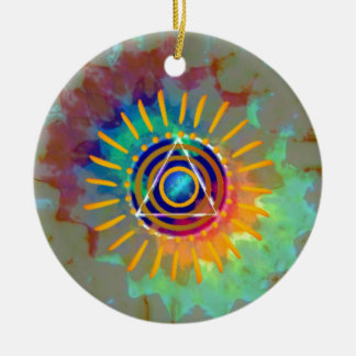 Spiritual Tyedye Ceramic Ornament