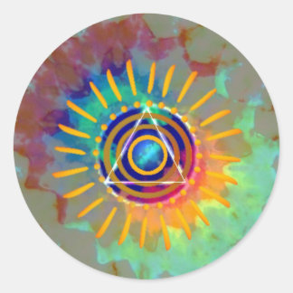 Spiritual Tyedye Classic Round Sticker