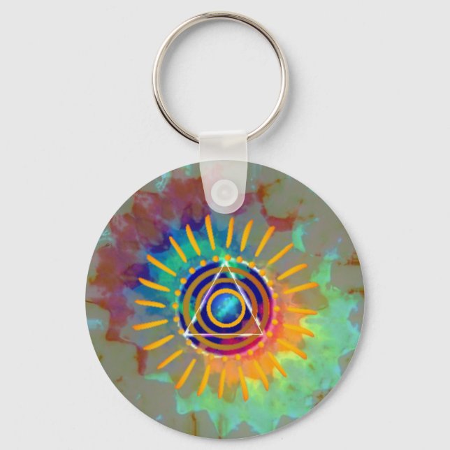 Spiritual Tyedye Keychain (Front)