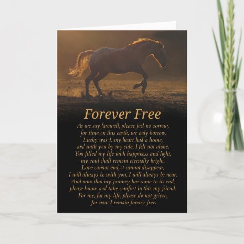 Spiritual Type Horse Sympathy Card