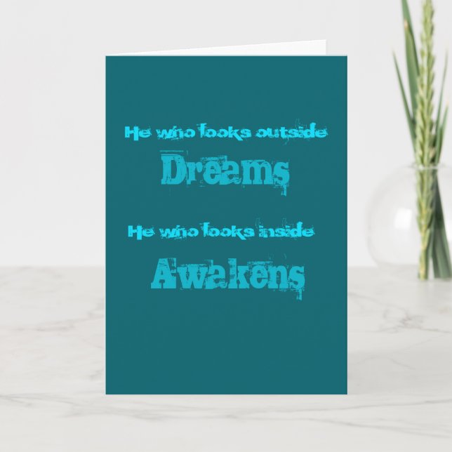 Spiritual Typography Quote on Awakening Card (Front)