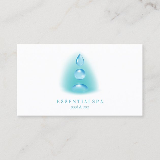 Spiritual Water drops reiki yoga zen Business Card