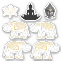 Spiritual White Elephant Thai graphics Sticker