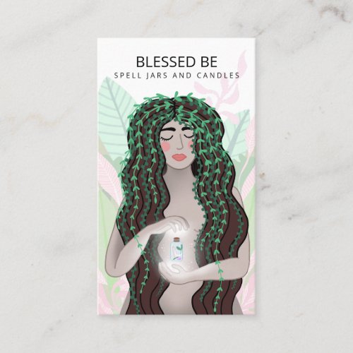 Spiritual Woman Illustration Business Card