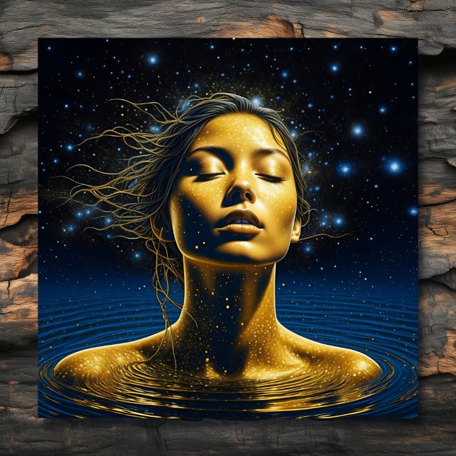 Spiritual Woman in Water under the Stars Acrylic Print (Creator Uploaded)