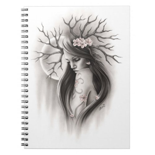 Spiritual Woman Moon Flower End of the beginning Notebook