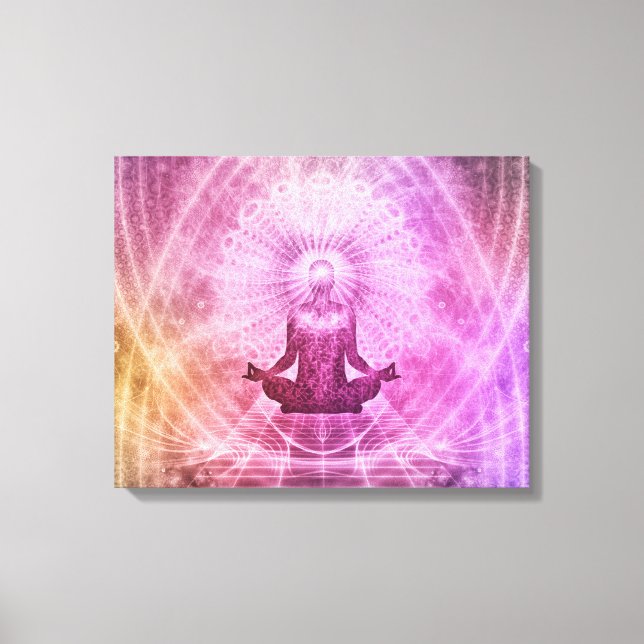 Spiritual Yoga Meditation Zen Colorful Canvas Print (Front)