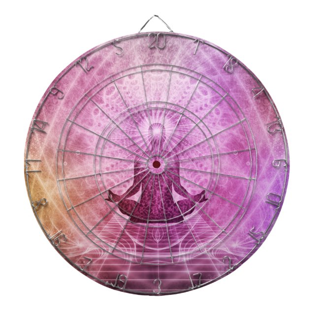 Spiritual Yoga Meditation Zen Colorful Dartboard (Front)
