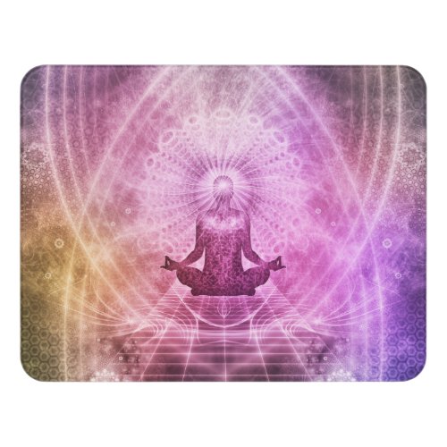 Spiritual Yoga Meditation Zen Colorful Door Sign