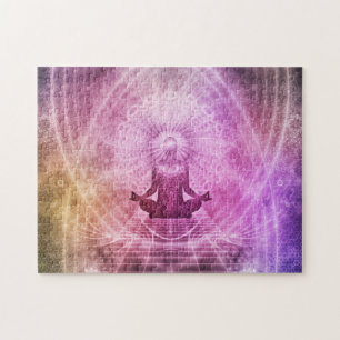 Spiritual Yoga Meditation Zen Colorful Jigsaw Puzzle