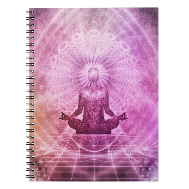Spiritual Yoga Meditation Zen Colorful Notebook (Front)
