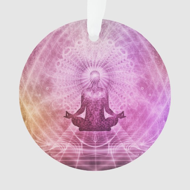 Spiritual Yoga Meditation Zen Colorful Ornament (Front)