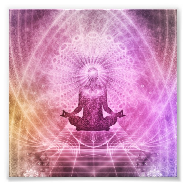 Spiritual Yoga Meditation Zen Colorful Photo Print (Front)
