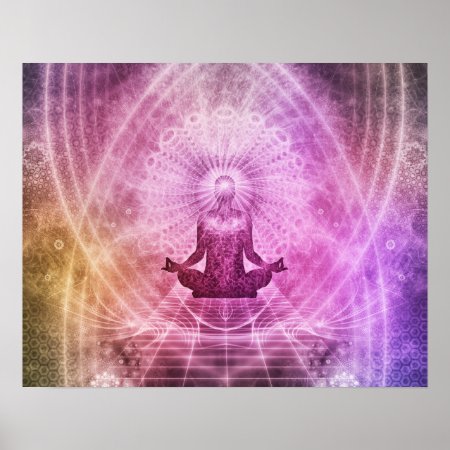 Spiritual Yoga Meditation Zen Colorful Poster