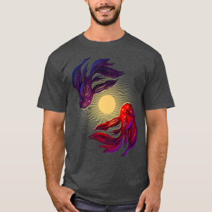Spiritual Zen Koi Fish in Moon Pond Premium T-Shirt