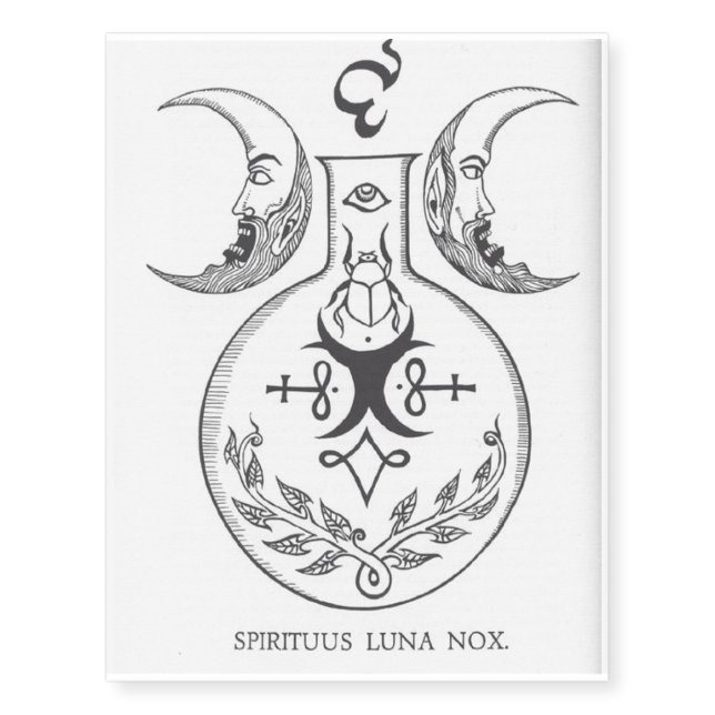 Spiritus Luna Nox Temporary Tattoos (Front)