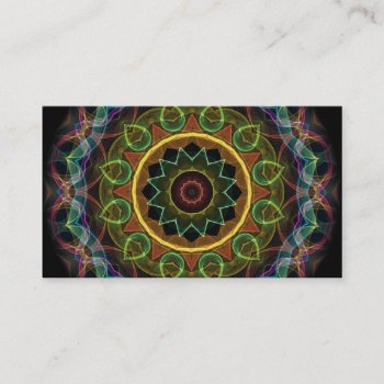 Spirograph Egg Shaped Leaves Business Card by WavingFlames at Zazzle