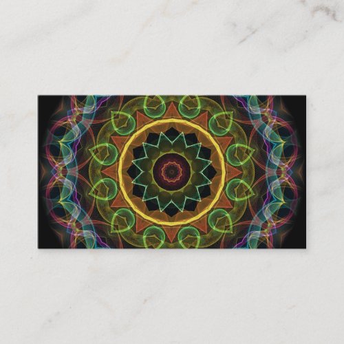 spirograph egg shaped leaves business card